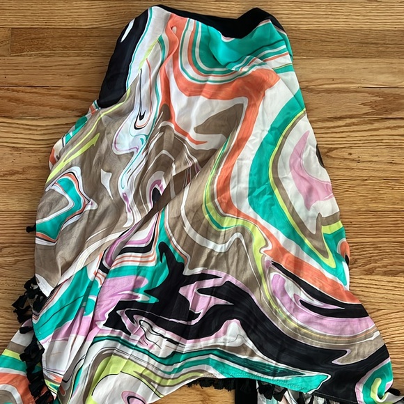 Trina Turk Nazare Kimono Swim Cover Up - Multicolor Marble - Picture 4 of 9